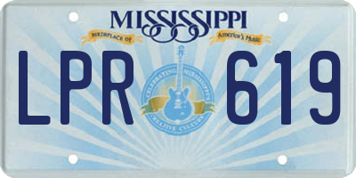 MS license plate LPR619