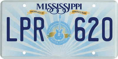 MS license plate LPR620