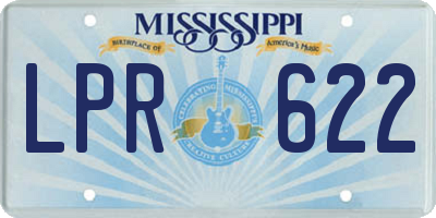 MS license plate LPR622