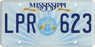 MS license plate LPR623