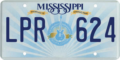 MS license plate LPR624