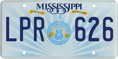 MS license plate LPR626