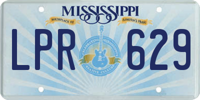 MS license plate LPR629