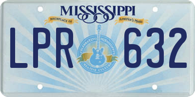 MS license plate LPR632