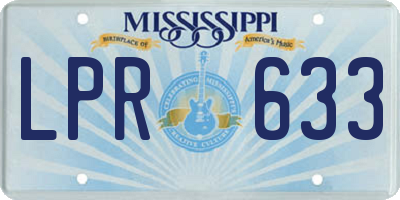 MS license plate LPR633