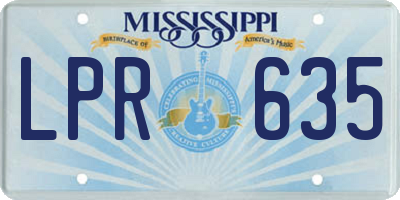 MS license plate LPR635