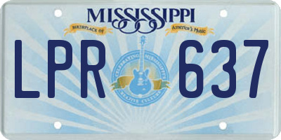 MS license plate LPR637
