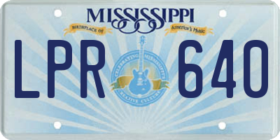 MS license plate LPR640