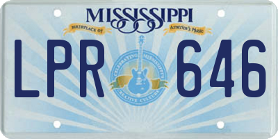MS license plate LPR646