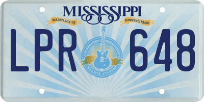 MS license plate LPR648