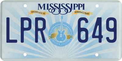 MS license plate LPR649