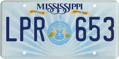 MS license plate LPR653