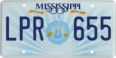 MS license plate LPR655