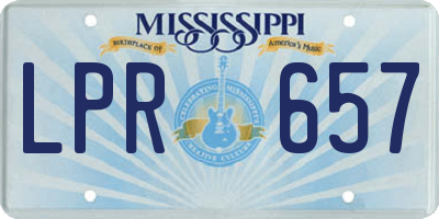 MS license plate LPR657