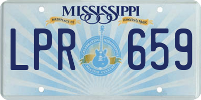 MS license plate LPR659