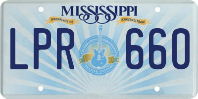 MS license plate LPR660