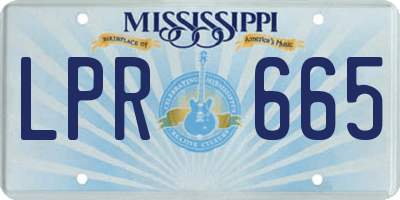 MS license plate LPR665