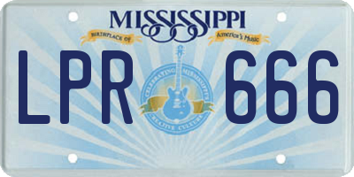 MS license plate LPR666
