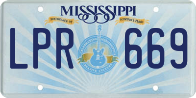 MS license plate LPR669