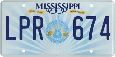 MS license plate LPR674