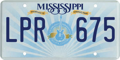 MS license plate LPR675