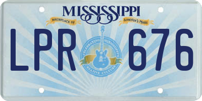MS license plate LPR676