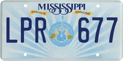 MS license plate LPR677