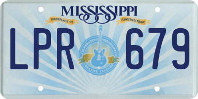 MS license plate LPR679
