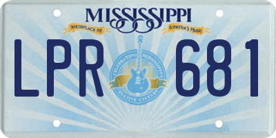 MS license plate LPR681