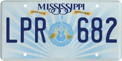 MS license plate LPR682