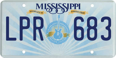 MS license plate LPR683