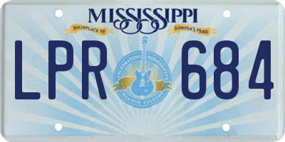 MS license plate LPR684