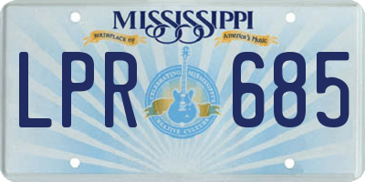 MS license plate LPR685