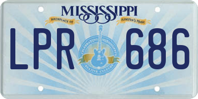 MS license plate LPR686