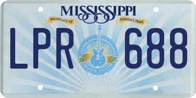 MS license plate LPR688