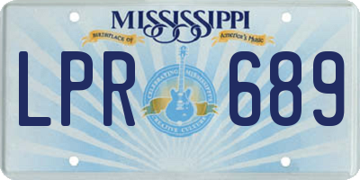 MS license plate LPR689