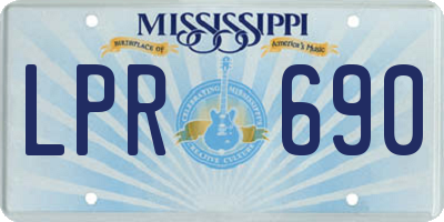 MS license plate LPR690