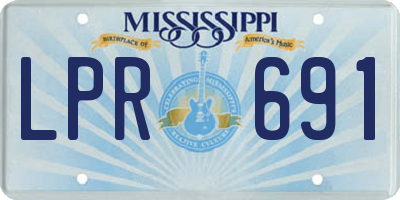 MS license plate LPR691