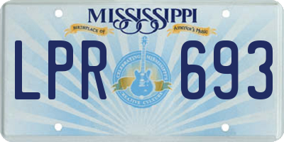 MS license plate LPR693