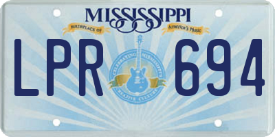 MS license plate LPR694