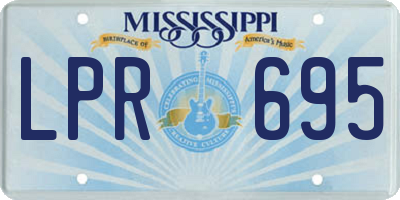 MS license plate LPR695