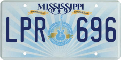MS license plate LPR696