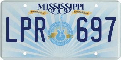 MS license plate LPR697