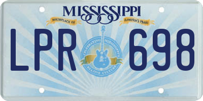 MS license plate LPR698