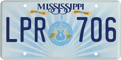 MS license plate LPR706