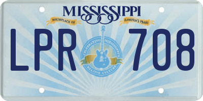 MS license plate LPR708