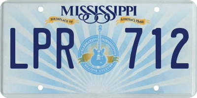MS license plate LPR712
