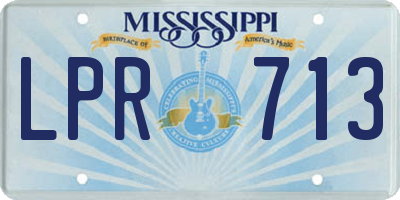 MS license plate LPR713