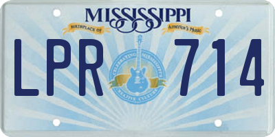 MS license plate LPR714