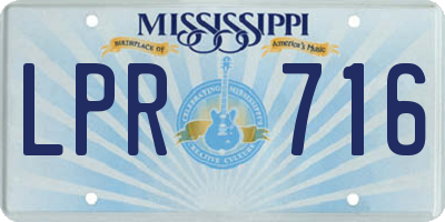 MS license plate LPR716